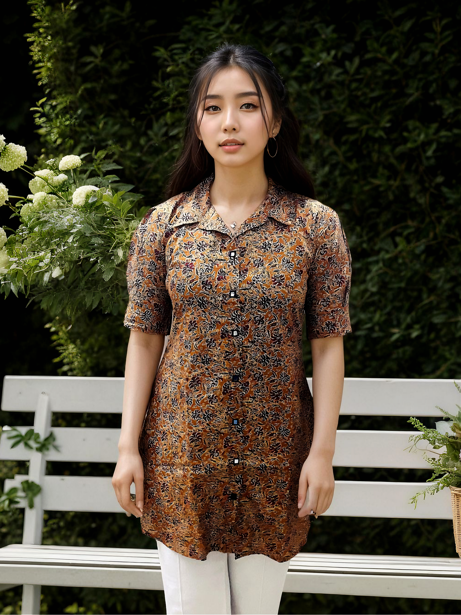 Mustard Kalamkari print short A Line